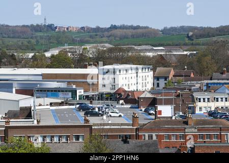 blick auf das stadtzentrum von loughborough, leicestershire Stockfoto