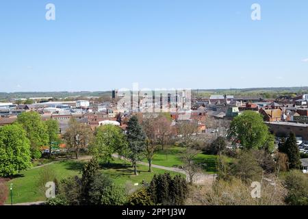 blick auf das stadtzentrum von loughborough, leicestershire Stockfoto