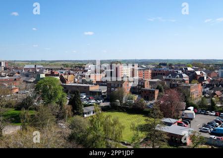 blick auf das stadtzentrum von loughborough, leicestershire Stockfoto