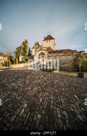 Schloss Oberhofen Stockfoto