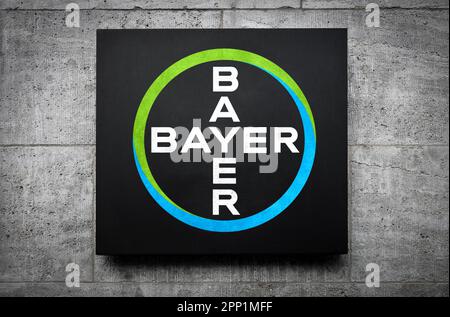 Bayer - Deutsche multinationale Pharma- und Biotechnologie Stockfoto