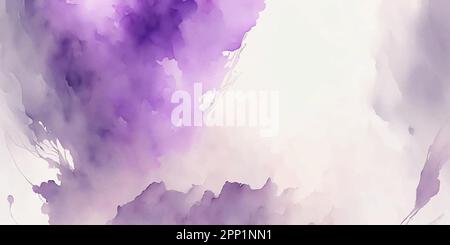 Abstrakter Hintergrund mit violettem flüssigem Aquarell. Farbspritzstil. Alkoholtinte. Zarter, strukturierter Hintergrund mit Spritzern Stock Vektor