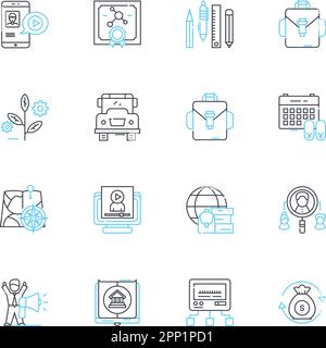 Wohltätigkeit und lineare Symbole für die Gemeinschaft. Wohltätigkeit, Mitgefühl, Freundlichkeit, Einfühlungsvermögen, Großzügigkeit, Altruismus, Philanthropie-Linienvektor und Konzeptzeichen Stock Vektor