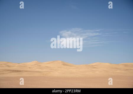 Wüstenlandschaft der Dünen von Erg Chegaga. Stockfoto