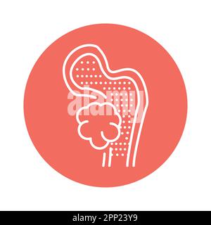 Systemischer Lupus erythematodes, Farbliniensymbol. Piktogramm für Webseite Stock Vektor