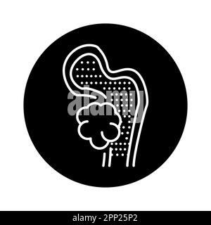 Systemischer Lupus erythematodes, Farbliniensymbol. Piktogramm für Webseite Stock Vektor