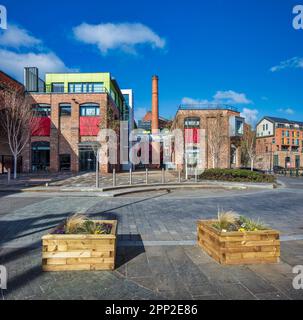 Außenansicht der Toffee Factory, Ouseburn Valley, Newcastle upon Tyne, Tyne und Wear, England, Vereinigtes Königreich Stockfoto