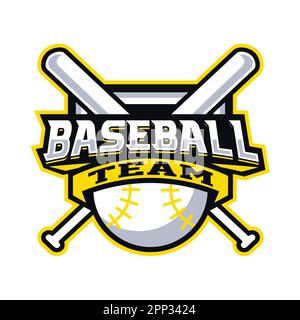Maskottchen-Logo-Design des Baseballteams Stock Vektor