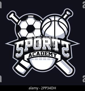 Logo Der Sports Academy Maskottchen Stock Vektor