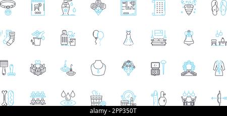 Linearen Symbolsatz anbringen. Präfix, Suffix, Stamm, Ableitung, Inflexion, Morphem, Anklemmlinienvektor und Konzeptzeichen. Anhängen,Verbinden,Add-on-Modellstruktur Stock Vektor