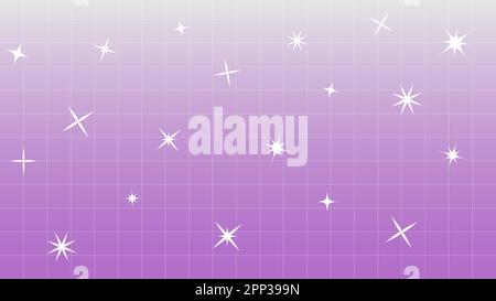 RetroWave Purpurhintergrund mit Sternen, Banner, Druck, Hintergrundbild, abstraktem Hintergrund Stock Vektor