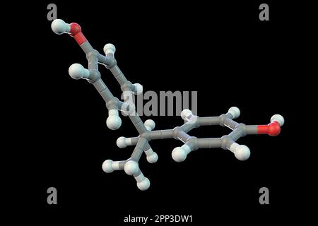 Bisphenol A Molekül, Illustration Stockfoto