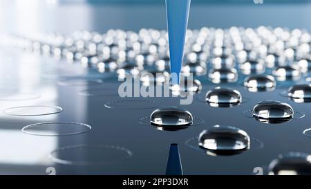 Proben auf einem Microarray, Illustration Stockfoto