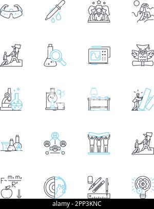 Lineare Symbole für die Hochschule gesetzt. Lernen, Verfolgen, Stipendium, Wissen, Wachstum, Success, Challenge Line Vector und Concept Signs. Vielfalt, Erfahrung Stock Vektor