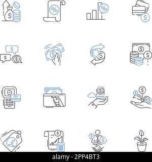 Symbolsammlung für Kundenakquise. Lead-Generierung, Konvertierung, Kundengewinnung, Outreach, Akquisition, Retention, Loyalty Vector und linear Stock Vektor