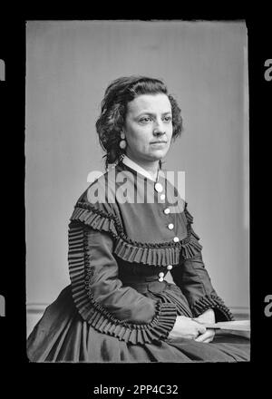 Pauline Cushman. 1864 | New York. Fotograf: Mathew Brady StudioBorn Harriet Wood (1833 – 1893) war eine amerikanische Schauspielerin und ein Spion für den #UnionArm Stockfoto
