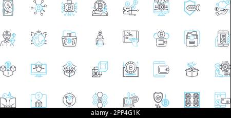 Lineare Symbolgruppe für Geschäftsanalysen. Daten, Analyse, Erkenntnisse, Metriken, Optimierung, Strategie, Linienvektor für Prognosen und Konzeptzeichen Stock Vektor