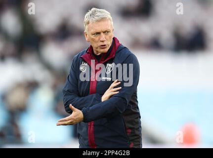 David Moyes Manager von West Ham United während des Fußballspiels West Ham United gegen KAA Gent, UEFA Europa Conference League, Quarter-Final, Second Leg, Fo Stockfoto