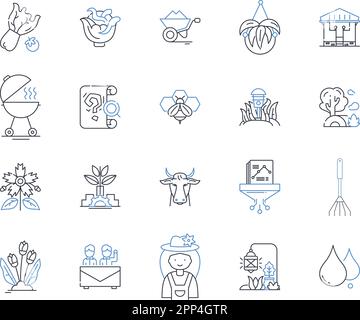 Sammlung der Zeilensymbole für Rechtsberatung. Advocacy, Legal, Counsel, Representation, Negotiation, Streit, Beratungsvektor und lineare Darstellung Stock Vektor