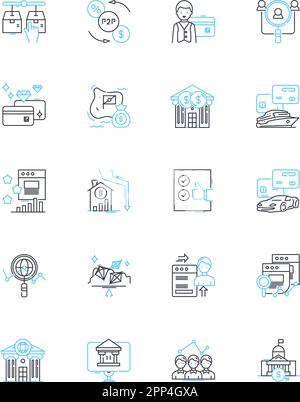 Meine linearen Symbole für Überwachung eingestellt. Anleitung, Unterstützung, Feedback, Lernen, Entwicklung, Mentoring, Coaching Line Vector und Concept Signs. Befähigung Stock Vektor