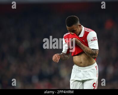 London, Großbritannien. 21. April 2023. Gabriel Jesus von Arsenal während des Premier League-Spiels im Emirates Stadium, London. Das Bild sollte lauten: David Klein/Sportimage Credit: Sportimage Ltd/Alamy Live News Stockfoto
