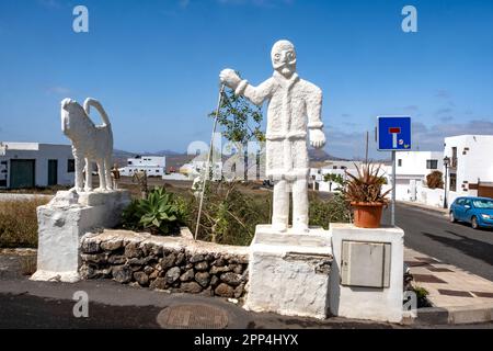 Freiluftstatuen im Museo Mara Mao, Teguise, Lanzarote, Kanarische Inseln, Spanien Stockfoto