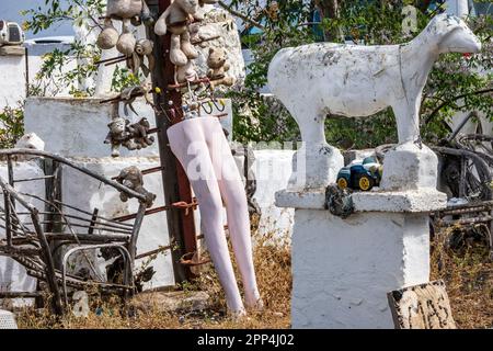 Freiluftstatuen im Museo Mara Mao, Teguise, Lanzarote, Kanarische Inseln, Spanien Stockfoto