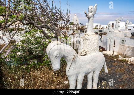 Freiluftstatuen im Museo Mara Mao, Teguise, Lanzarote, Kanarische Inseln, Spanien Stockfoto