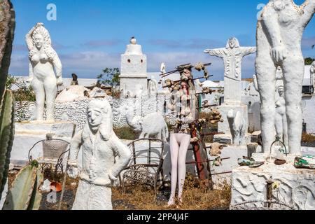 Freiluftstatuen im Museo Mara Mao, Teguise, Lanzarote, Kanarische Inseln, Spanien Stockfoto