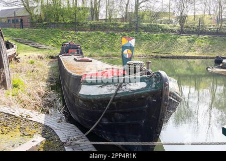 Schmalschiff, Schwarzland-Freilichtmuseum, Dudley, West midlands Stockfoto