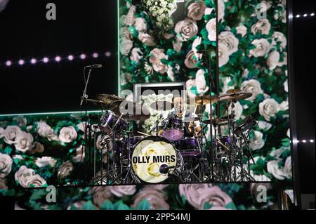 Glasgow, Großbritannien. 21. April 2023. Olly Murs tritt im OVO Hydro in Glasgow auf seiner „Hour Me“-Tour 2023 am 21. April auf: Glasgow Green at Winter Time/Alamy Live News Stockfoto