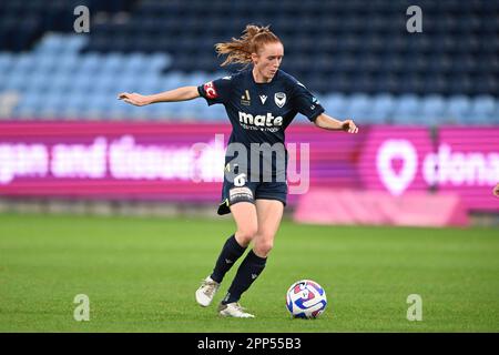 Sydney, Australien. 22. April 2023. Beatrice Southby Goad von Melbourne Victory in Aktion während des 2022-23 stattfindenden Liberty A-League Frauen Fußball Vorspiel zwischen dem FC Sydney und dem Melbourne Victory im Allianz Stadium. Endstand: Sydney FC 1:0 Melbourne Victory. Kredit: SOPA Images Limited/Alamy Live News Stockfoto