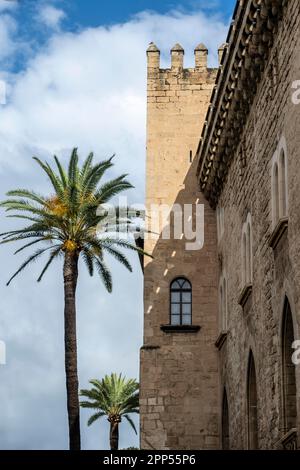 Königspalast La Almudaina, Palau Reial de lmudaina, Palma de Mallorca, Mallorca, Balearen, Spanien Stockfoto