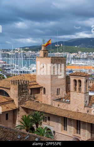 Königspalast La Almudaina, Palau Reial de lmudaina, Palma de Mallorca, Mallorca, Balearen, Spanien Stockfoto