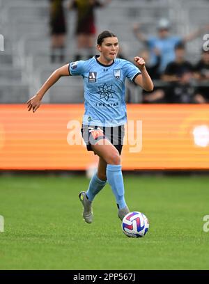 Sydney, Australien. 22. April 2023. Charlize Jayde Rule of Sydney FC in Aktion während des 2022-23 Liberty A-League Frauen Fußball Vorläufiges Finale zwischen dem FC Sydney und dem Melbourne Victory im Allianz Stadium. Endstand: Sydney FC 1:0 Melbourne Victory. (Foto: Luis Veniegra/SOPA Images/Sipa USA) Guthaben: SIPA USA/Alamy Live News Stockfoto