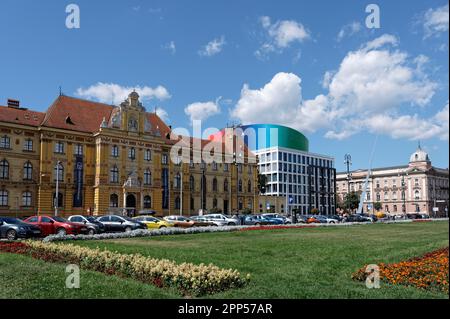 Trg Republike Hrvatske, Britanski trg, Zagreb, Grad Zagreb, Kroatien Stockfoto