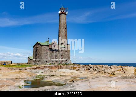 Leuchtturm Bengtskär, Blick auf die Insel Bengtskar im Archipel-Meer, Finnland Stockfoto