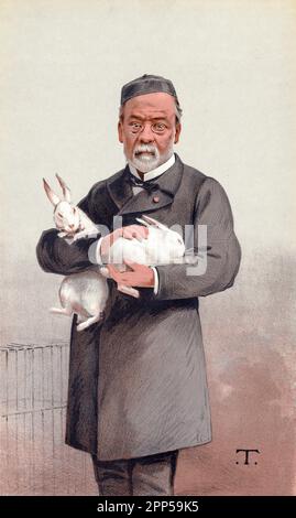 Louis Pasteur Vanity Fair: "Hydrophobie", 1887. Von Théobald Chartran Stockfoto