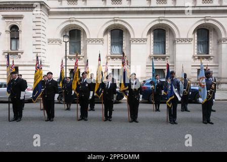 Whitehall, London, Großbritannien. 22. April 2023 Kadetten bei der St. George's Day Parade. Kredit: Matthew Chattle/Alamy Live News Stockfoto