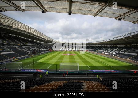 Ein allgemeiner Einblick in das MKM Stadium vor dem Sky Bet Championship-Spiel Hull City vs Watford im MKM Stadium, Hull, Großbritannien, 22. April 2023 (Foto von James Heaton/News Images) in Hull, Großbritannien, am 4./22. April 2023. (Foto: James Heaton/News Images/Sipa USA) Stockfoto