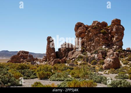 Felsformationen in Ciudad de la Rocas, Bezirk Potosí, Bolivien Stockfoto