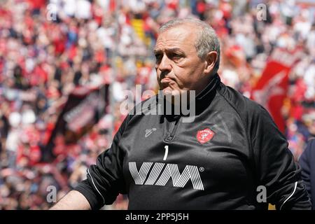 Perugia, Italien. 22. April 2023. castori fabrizio (Coach perugia calcio) während AC Perugia vs Cosenza Calcio, italienisches Fußballspiel der Serie B in Perugia, Italien, April 22 2023 Kredit: Unabhängige Fotoagentur/Alamy Live News Stockfoto