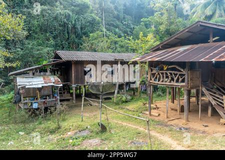 Huai Hillside Village, ein ländliches Nordthailand in der Nähe der Grenze zu Myanmar Stockfoto