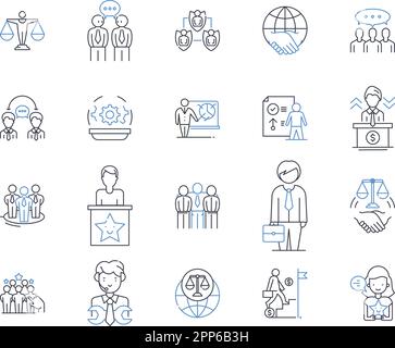 Symbolsammlung für Linien zur Spannungsreduzierung. Meditation, Yoga, Atmung, Achtsamkeit, Entspannung, Übung, Naturvektor und lineare Darstellung. Schlafen Sie Stock Vektor