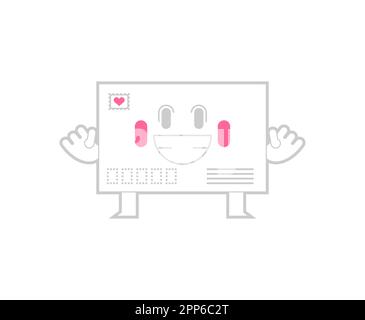 Liebesbriefumschlag isoliert. Happy Love Mail Titelseite Stock Vektor