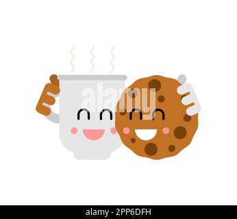 Kaffee und Kekse. Best Friends-Konzept Stock Vektor