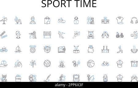 Sport Time Line Icons Kollektion. Dankbarkeit, Anerkennung, Wertschätzung, Bewunderung, Respekt, Validierung, Vektor berücksichtigen und lineare Darstellung. Lob Stock Vektor