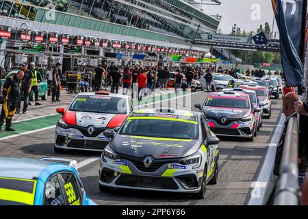 07 CARREE Mickael FRA, T2CM, CLIO CUP-SERIE, Action während der 2. Runde des Clio Cup Europe 2023, vom 21. Bis 23. April 2023 auf der Autodromo Nazionale di Monza, in Monza, Italien - Foto Grégory Lenormand/DPPI Credit: DPPI Media/Alamy Live News Stockfoto