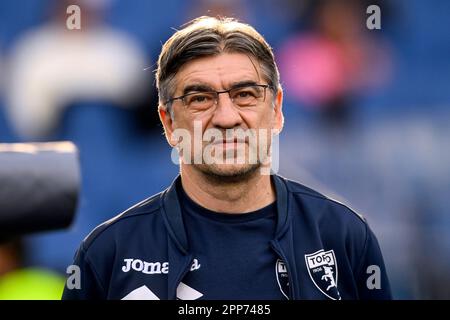 Rom, Italien. 22. April 2023. Ivan Juric Cheftrainer des Turin FC sieht während des Fußballspiels der Serie A zwischen SS Lazio und dem Turin FC im Olimpico Stadion in Rom (Italien) am 22. April 2023. Kredit: Insidefoto di andrea staccioli/Alamy Live News Stockfoto