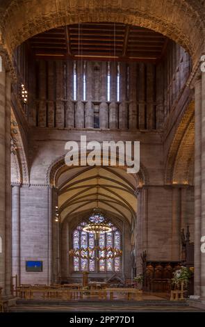 Hereford Cathedral beeindruckendes großes Gebäude im Herzen von Heredfordshire Stockfoto